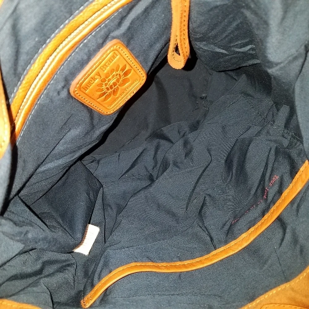 Lucky Brand Floral Tie Dye Vintage Hobo Bag